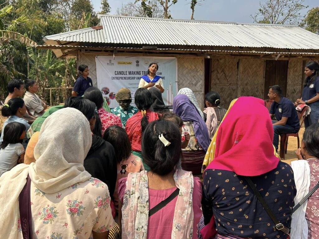 Candle Making Training at Ramji Village, Dima Hasao by HELP Society NGO