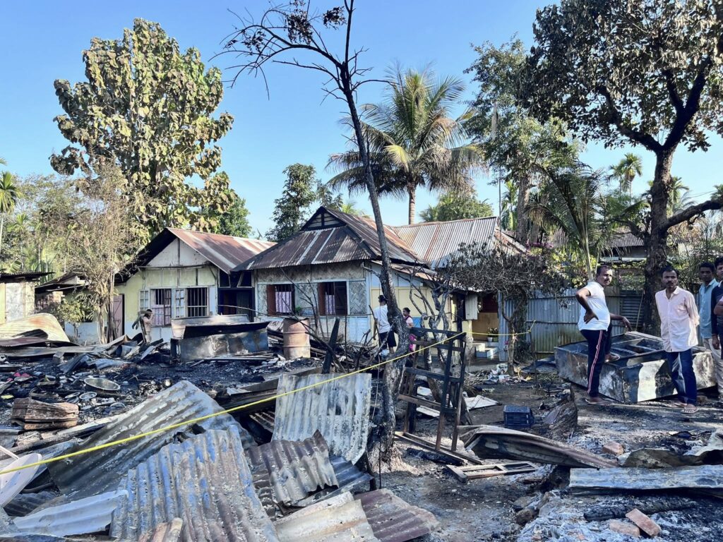 Massive Fire in Maibang Guts 13 Homes; 26 Assam Rifles and HELP Society Haflong Lead Relief Efforts