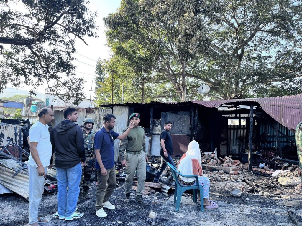 Massive Fire in Maibang Guts 13 Homes; 26 Assam Rifles and HELP Society NGO Lead Relief Efforts